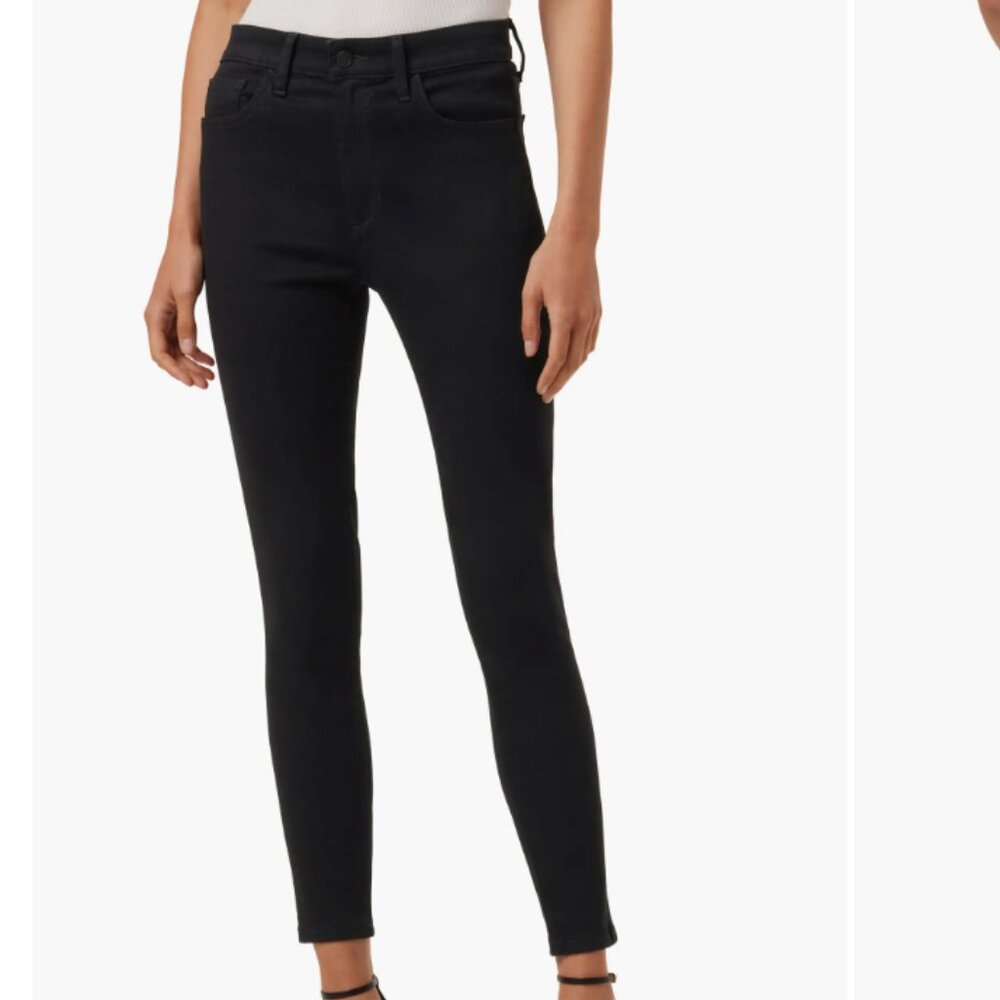 Joe's High Waist Ankle Black Skinny Jeans
